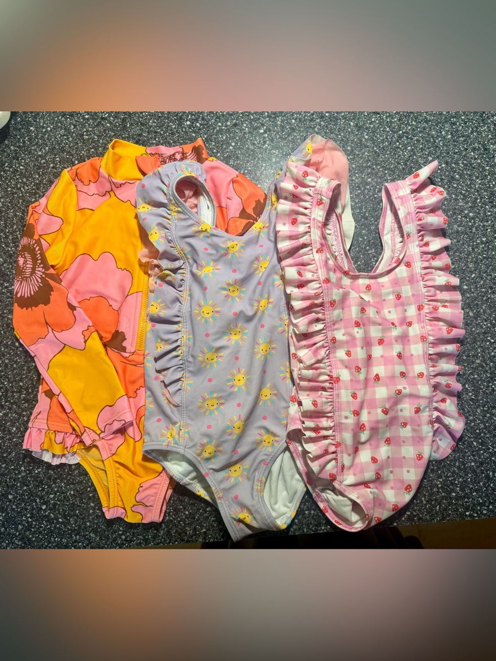 Girls 4 One Piece Swim Lot